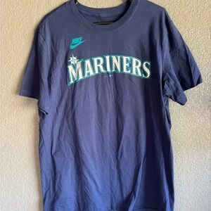Nike Navy and Teal Mariners Griffey 24 Graphic Tee Size L NWT